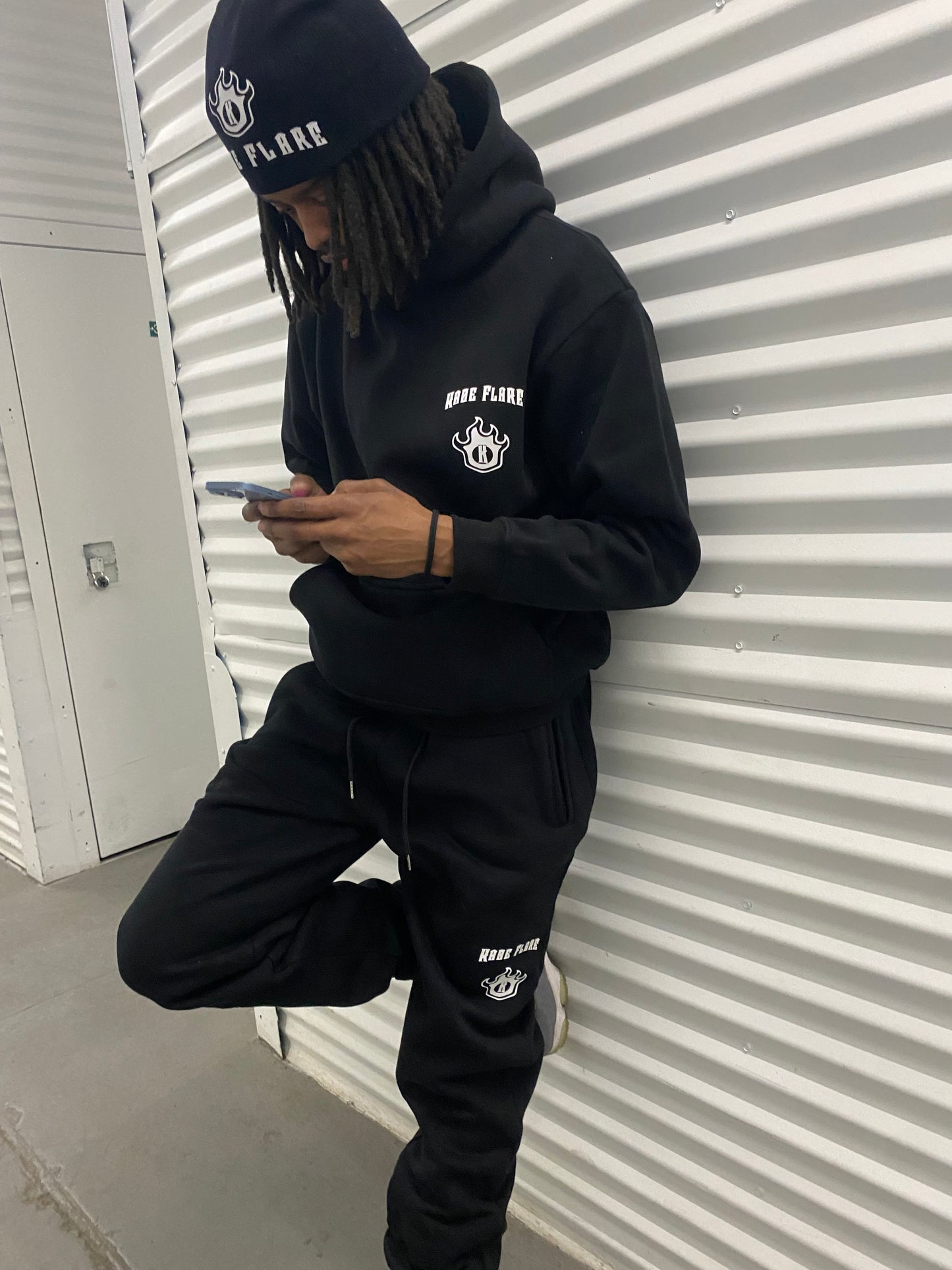 Kaze Flare Classic Logo Black Sweatpants