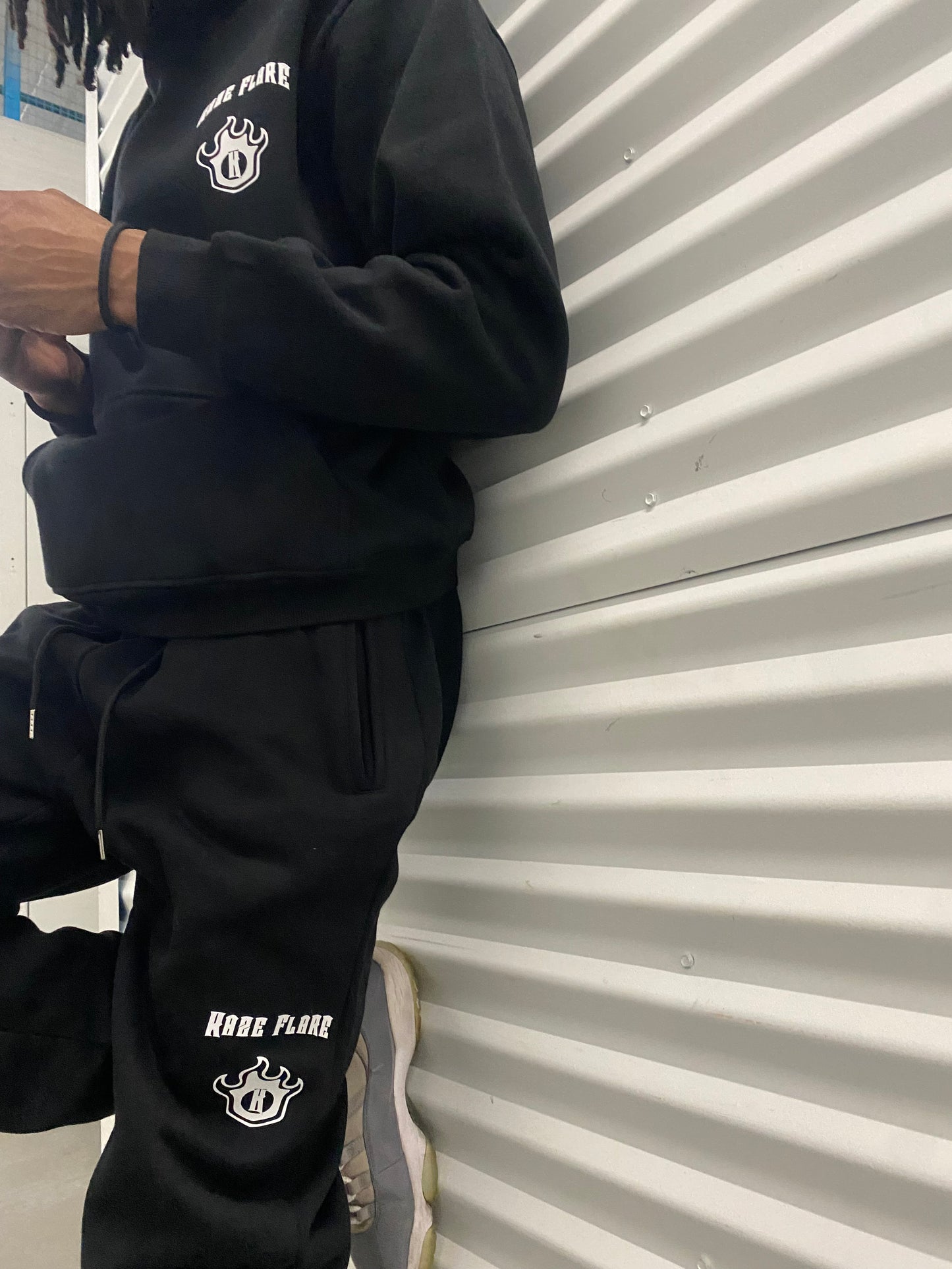 Kaze Flare Classic Logo Black Sweatpants