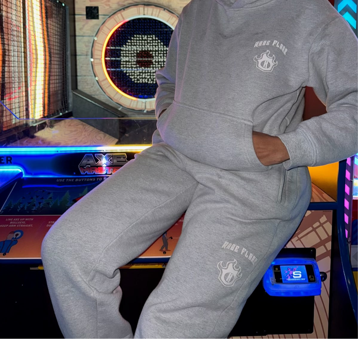 Kaze Flare Classic Logo Grey Sweatpants