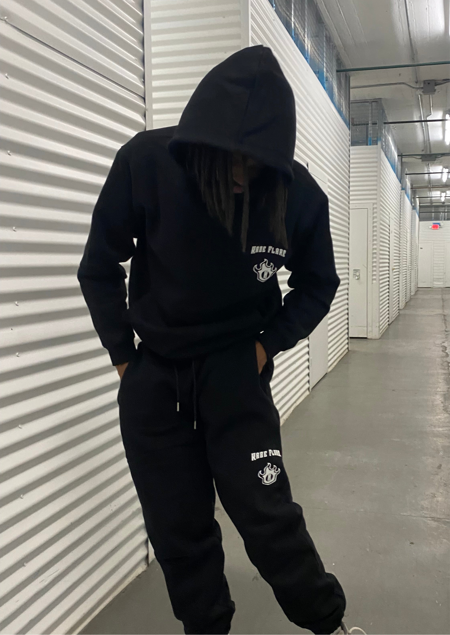 Kaze Flare Classic Logo Black Sweatpants